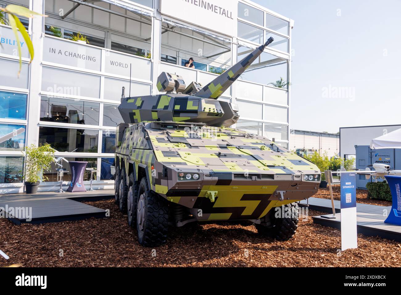 BOXER Skyranger 30, char antiaérien. Système d'assaut de défense aérienne à courte portée de Rheinmetall. À ILA Berlin Banque D'Images