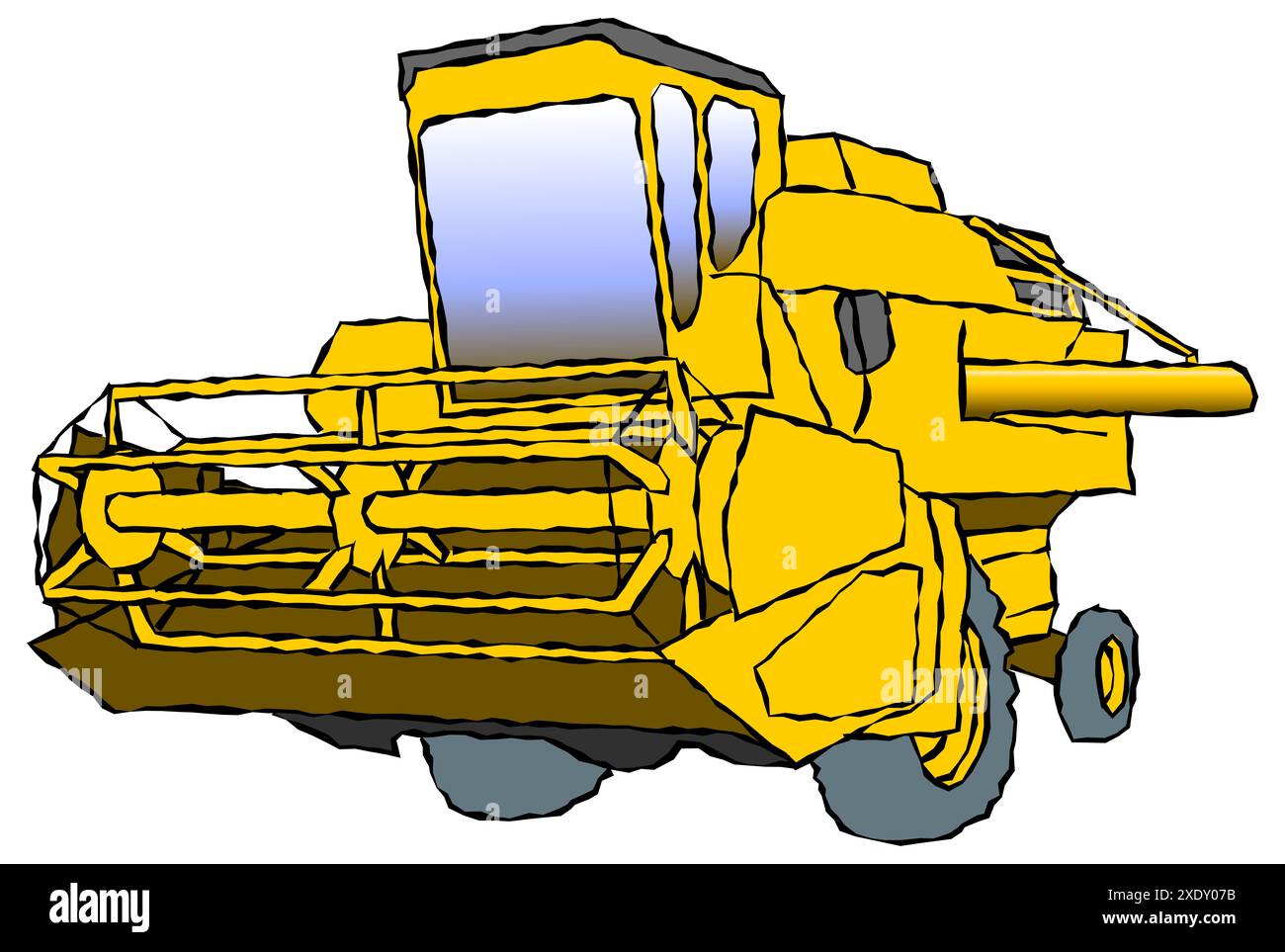 Moissonneuse-batteuse-hacheuse Banque D'Images