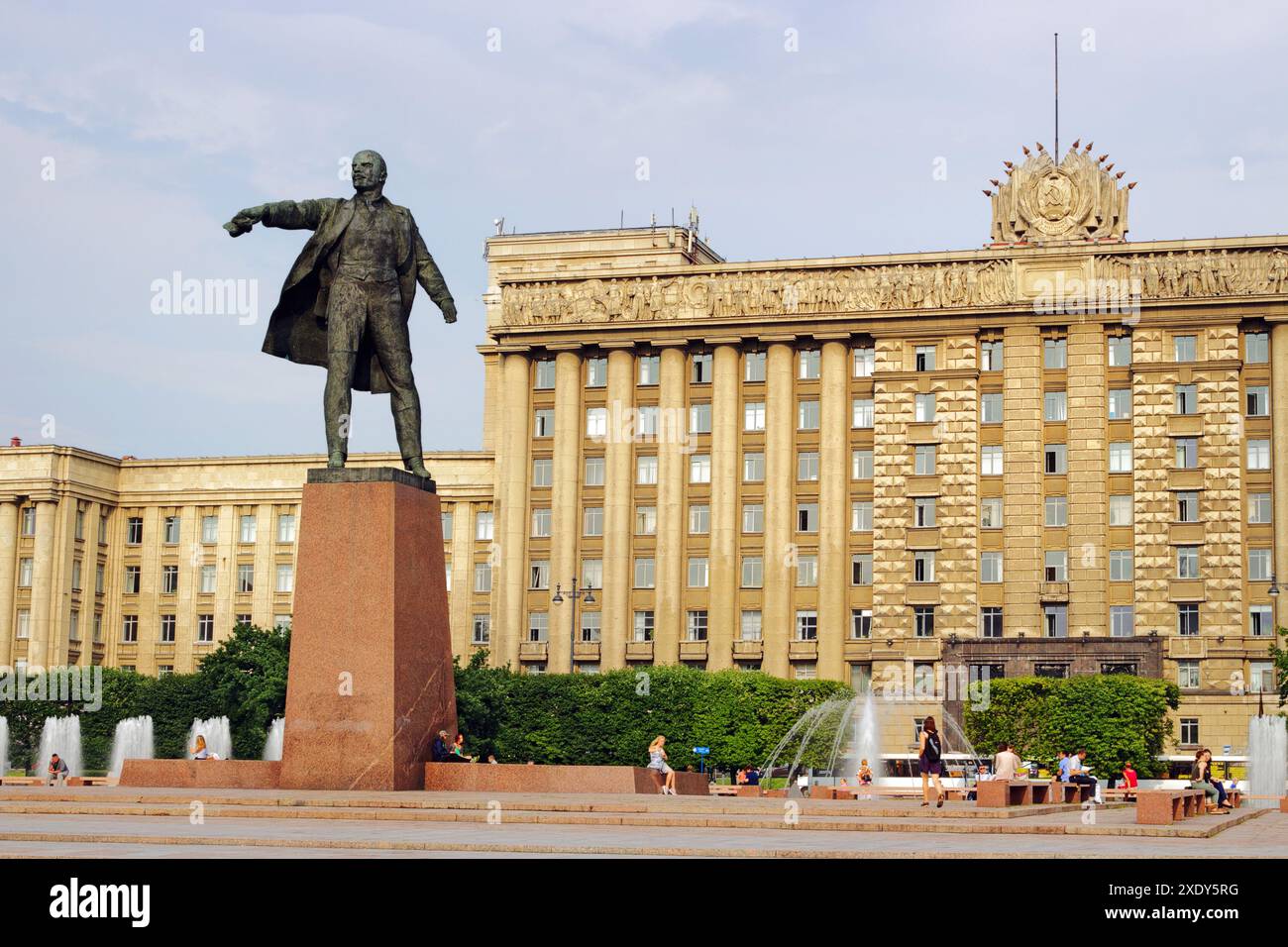 Monument de Lénine sur la place de Moscou à Saint-Pétersbourg Banque D'Images