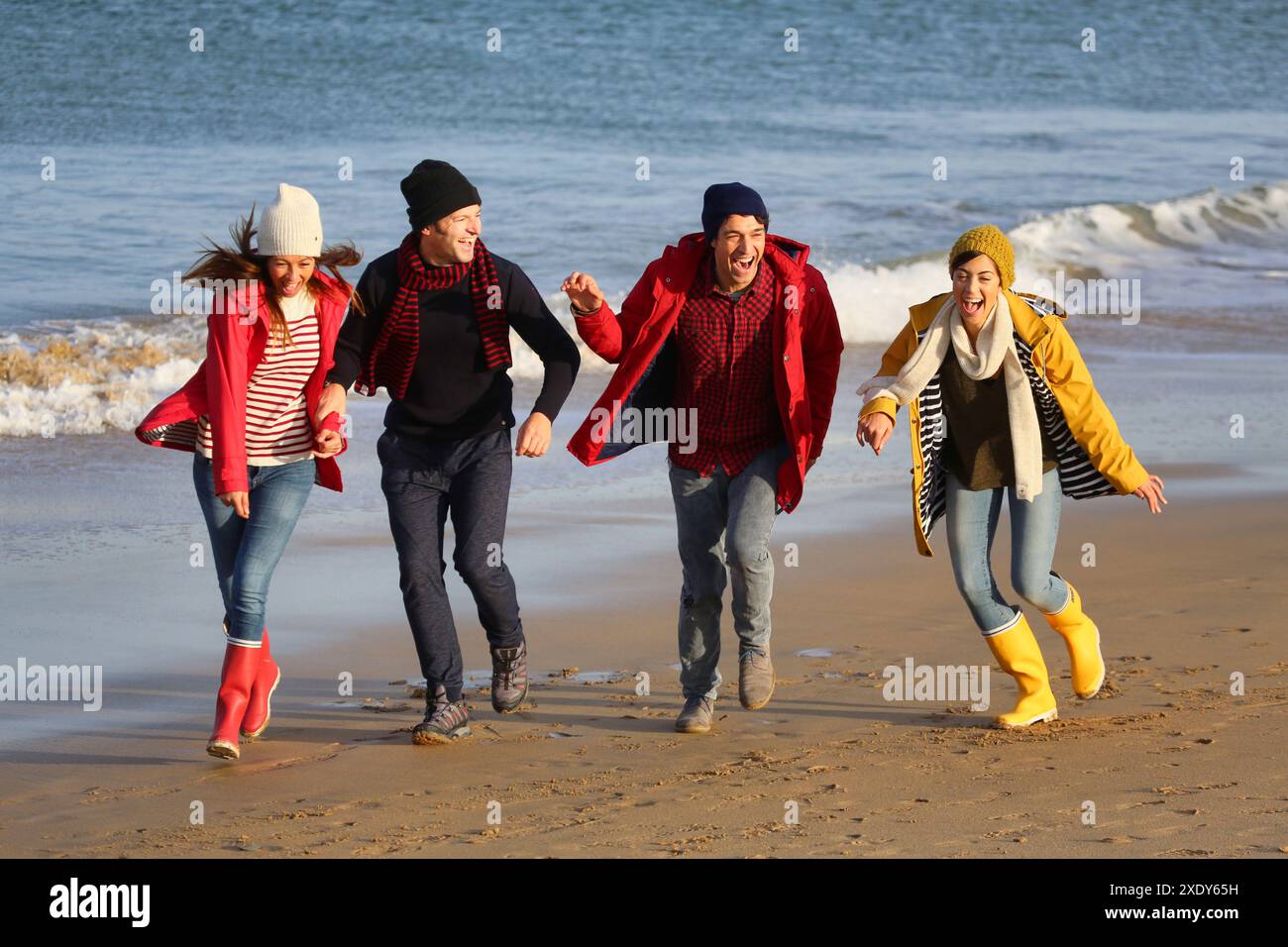 Les modes de vie, la plage de Hendaye Banque D'Images