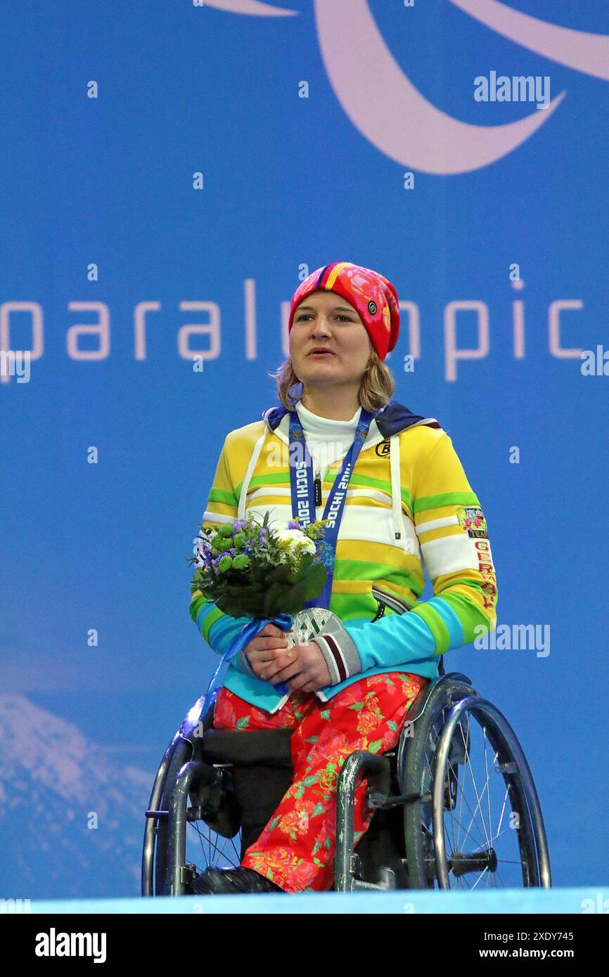 Entraînement 6ème jour Paralympiques Sotchi Banque D'Images