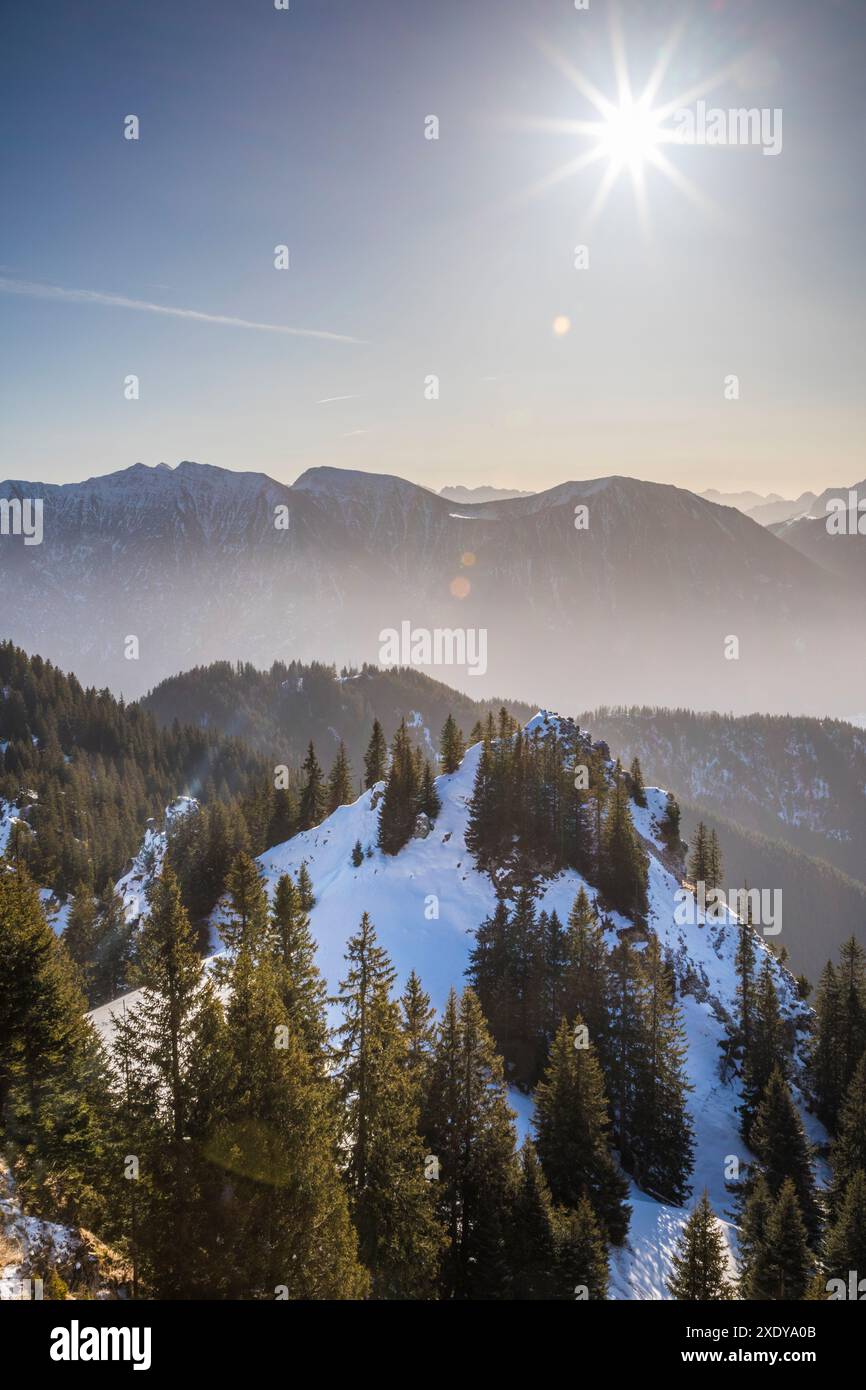 Géographie / voyage, Allemagne, Bavière, vue des Alpes d'Ammergau depuis le mont Laber, Obergammerau, ADDITIONAL-RIGHTS-LEARANCE-INFO-NOT-AVAILABLE Banque D'Images