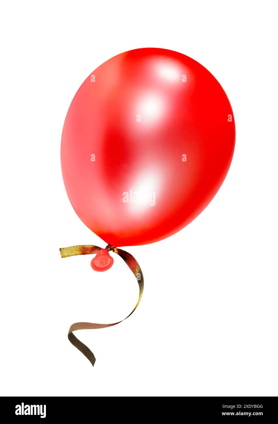 Ballon rouge sur blanc Banque D'Images