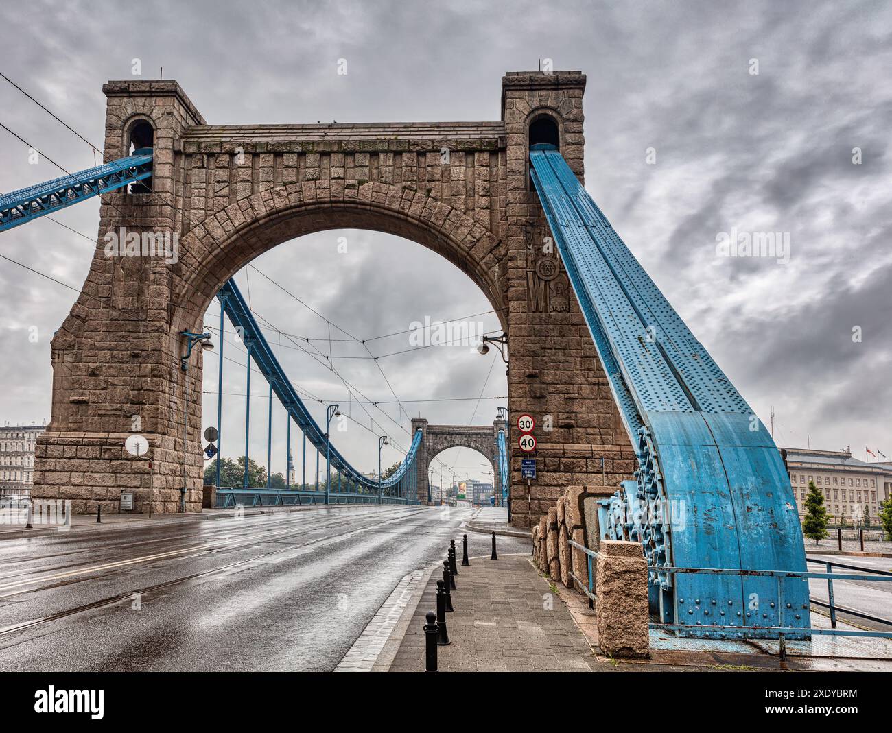 Pont Grunwald à Wroclaw. Pologne. Banque D'Images