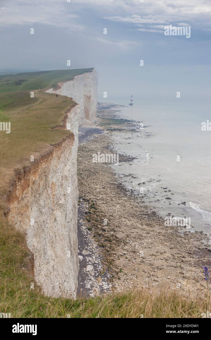 Géographie / voyage, Grande-Bretagne, Angleterre, Cliff Coast near Beachy Head Lighthouse, East Sussex, ADDITIONAL-RIGHTS-CLEARANCE-INFO-NOT-AVAILABLE Banque D'Images