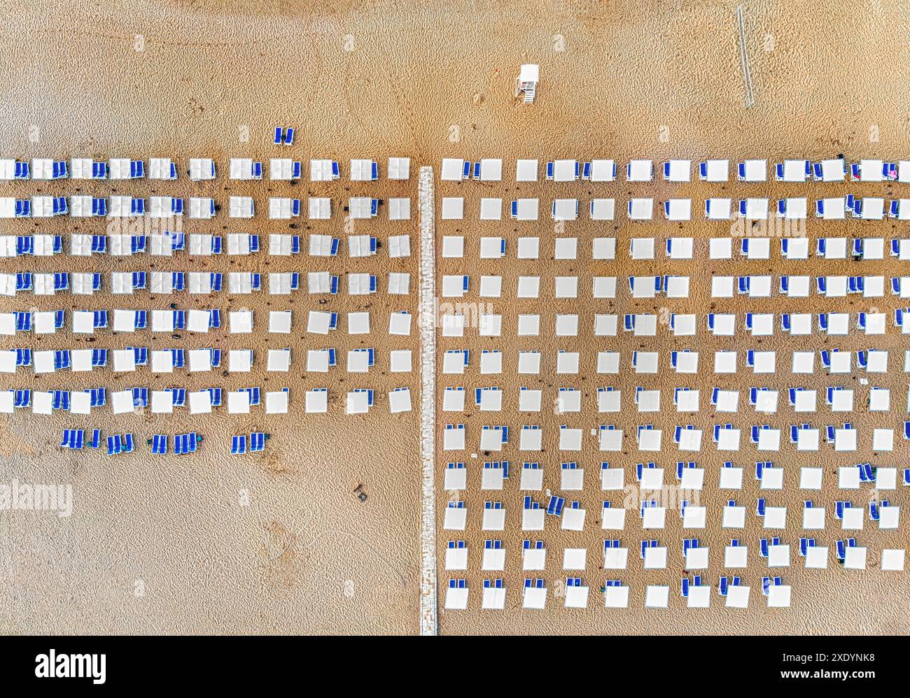 Vue aérienne de Flying drone Resort Beach en Turquie. Banque D'Images
