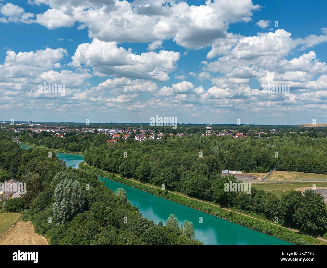 Vue aérienne de la région de Misburg à Hanovre Banque D'Images