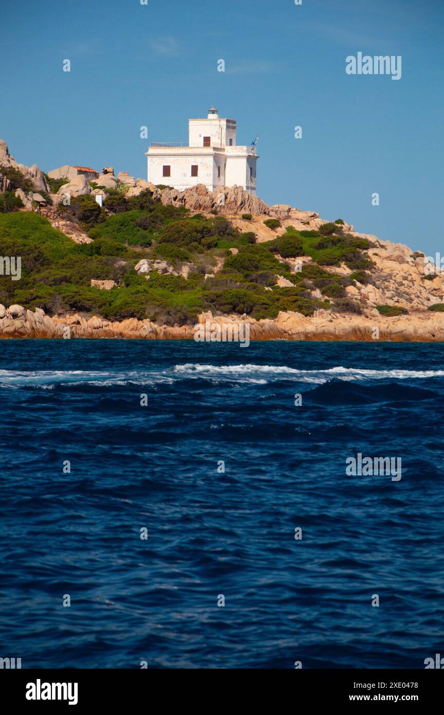 Phare Sardaigne de punta faro port rafael Banque D'Images