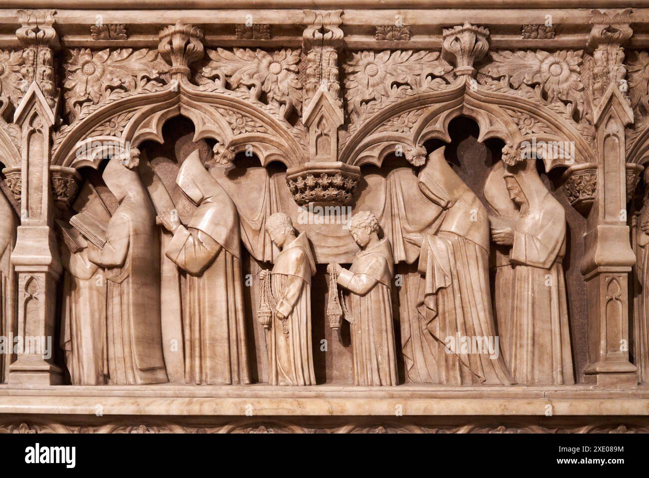 Tombes royales, Abbaye royale cistercienne, Monastère de Santa Maria de Poblet, province de Tarragone, Catalogne, Espagne, Europe Banque D'Images