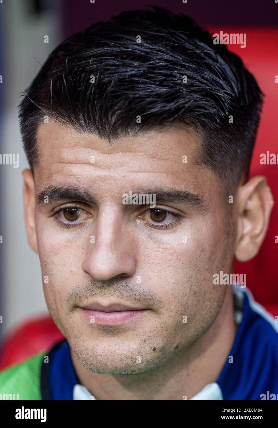 Dusseldorf Arena, Dusseldorf, Allemagne. 24 juin 2024. Euro 2024 Groupe B Football, Albanie contre Espagne ; Alvaro Morata (ESP) crédit : action plus Sports/Alamy Live News Banque D'Images