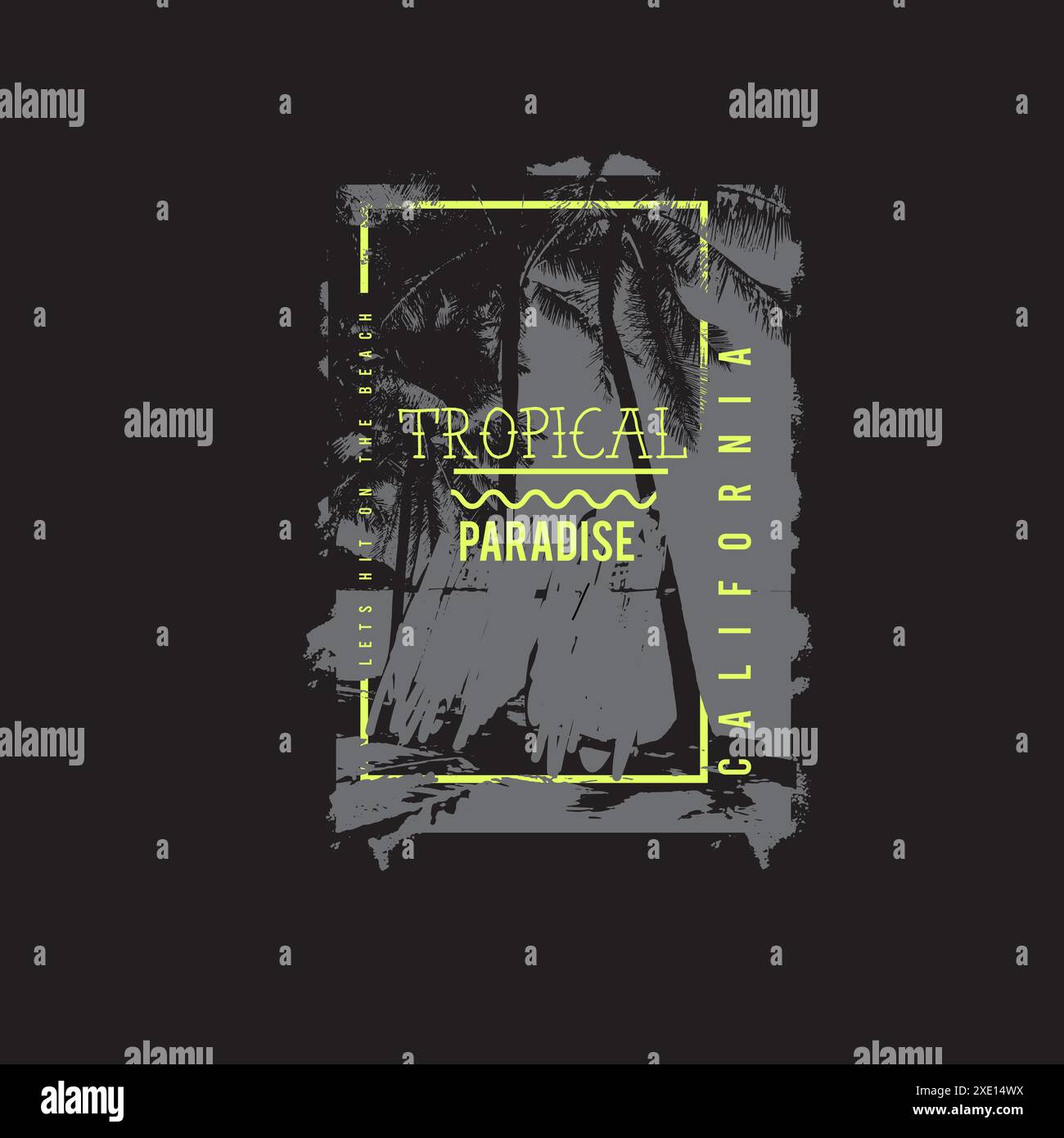 Motif plage tropicale d'été Paradise Illustration de Vecteur