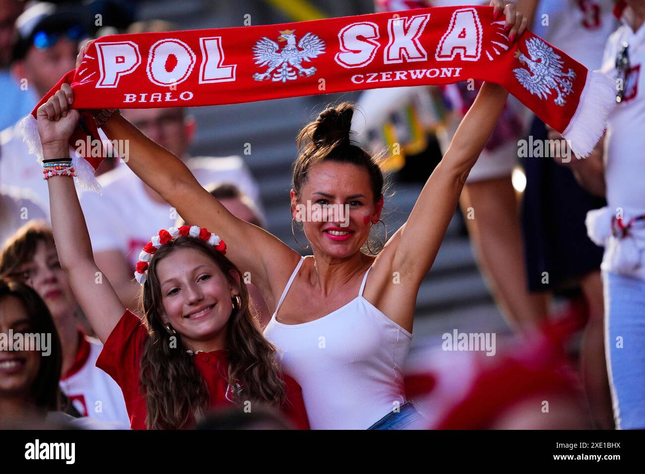 Dortmund, Allemagne. 25 juin 2024. Supporters polonais au match de football Euro 2024 entre la France et la Pologne au signal Iduna Park, Dortmund, Allemagne - mardi 25 juin 2024. Sport - Soccer . (Photo de Fabio Ferrari/LaPresse) crédit : LaPresse/Alamy Live News Banque D'Images