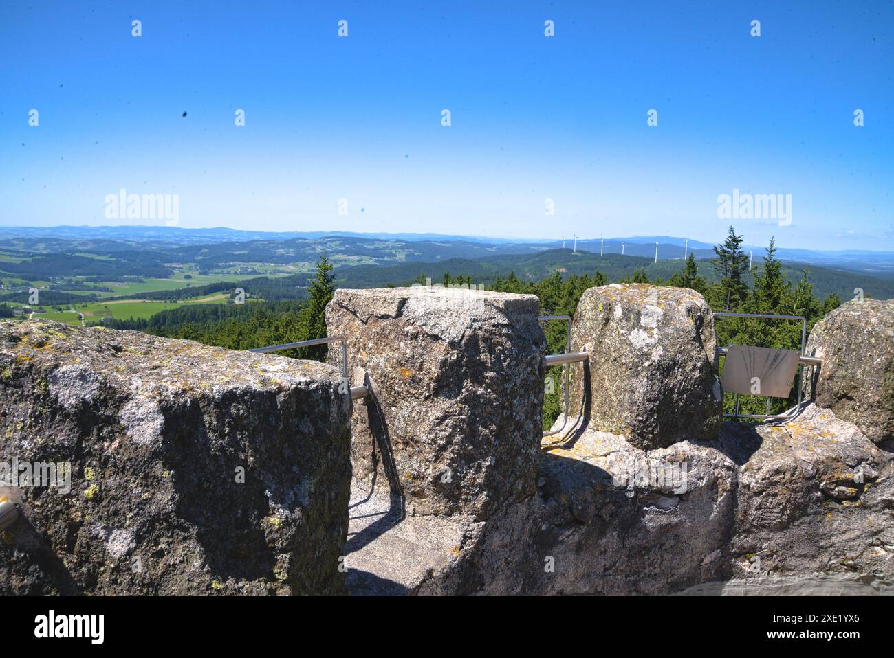 Vue de la tour de guet Sternstein à Bad Leonfelden, Autriche Banque D'Images