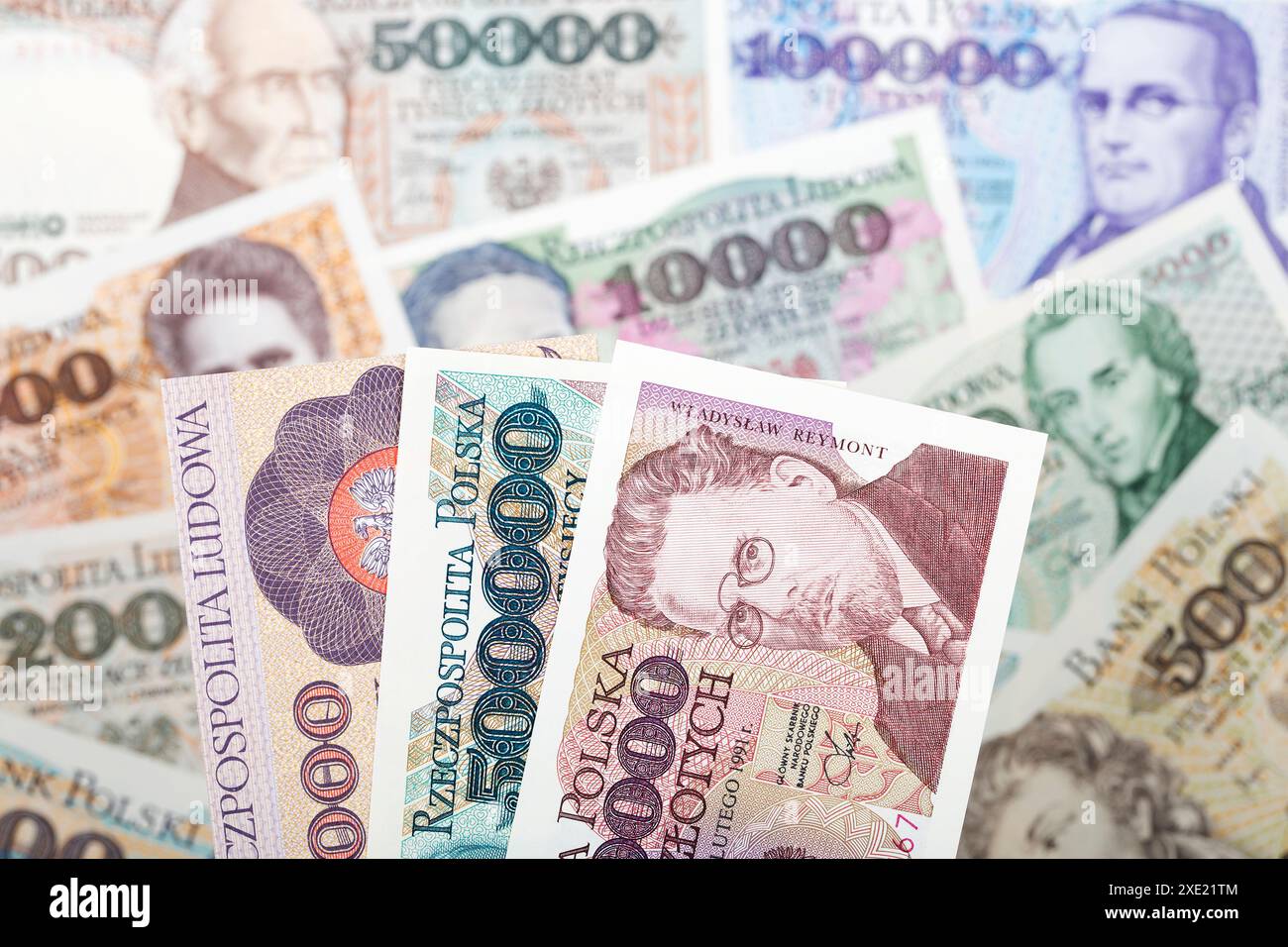 Vieil argent polonais un fond d'entreprise Banque D'Images