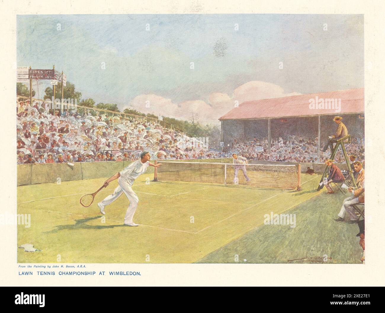 Championnat de tennis sur gazon à Wimbledon. Londres. 1910 Banque D'Images