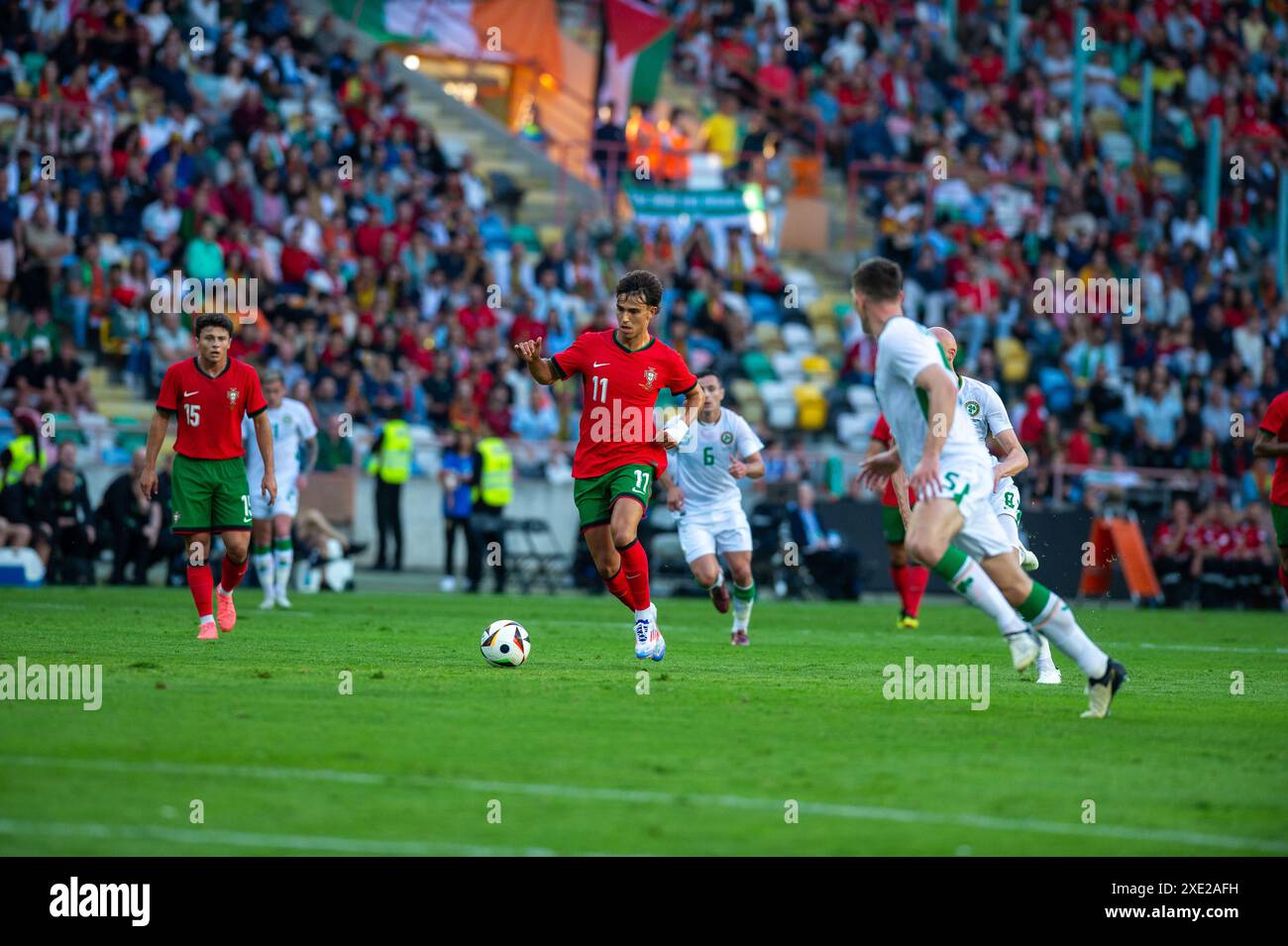 João action Félix contre l'Irlande Banque D'Images