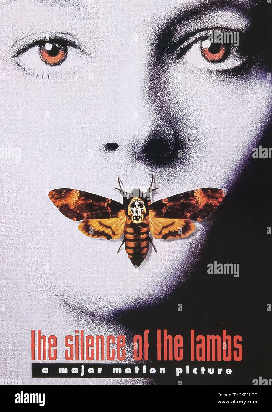 Viersen, Allemagne - 9 mai. 2024 : original officiel le silence des agneaux détail de l'affiche du film avec Jodie Foster de 1991 Banque D'Images