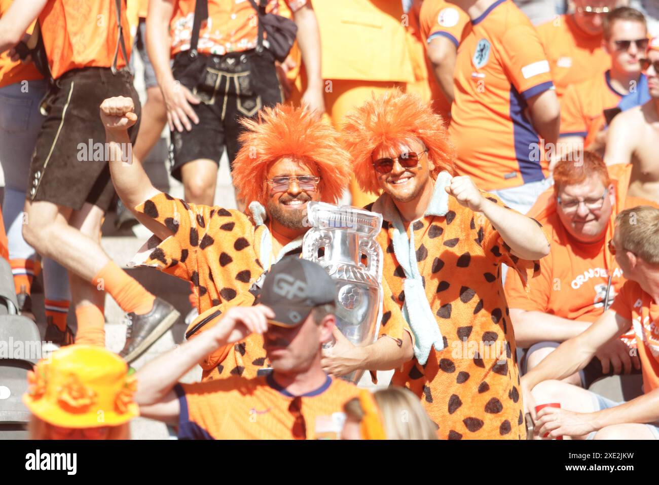 Berlin, Allemagne, 25, juin 2024. Fans des pays-Bas lors du match entre les pays-Bas et l'Autriche. UEFA Euro 2024 Allemagne. Groupe D. Crédit : Fabideciria/Alamy Live News Banque D'Images