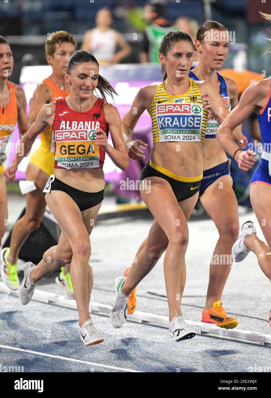 Gesa Felicitas Krause, d’Allemagne, en compétition dans la finale féminine du 3000 m steeple aux Championnats d’Europe d’athlétisme, Stadio Olimpico, Rome, IT Banque D'Images