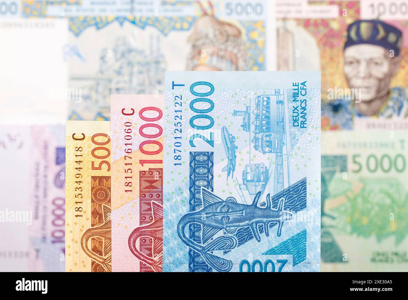 Franc CFA ouest-africain un fond d'entreprise Banque D'Images