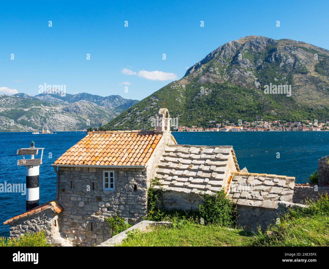 Église Notre Dame des Anges. Baie de Kotor Monténégro Banque D'Images