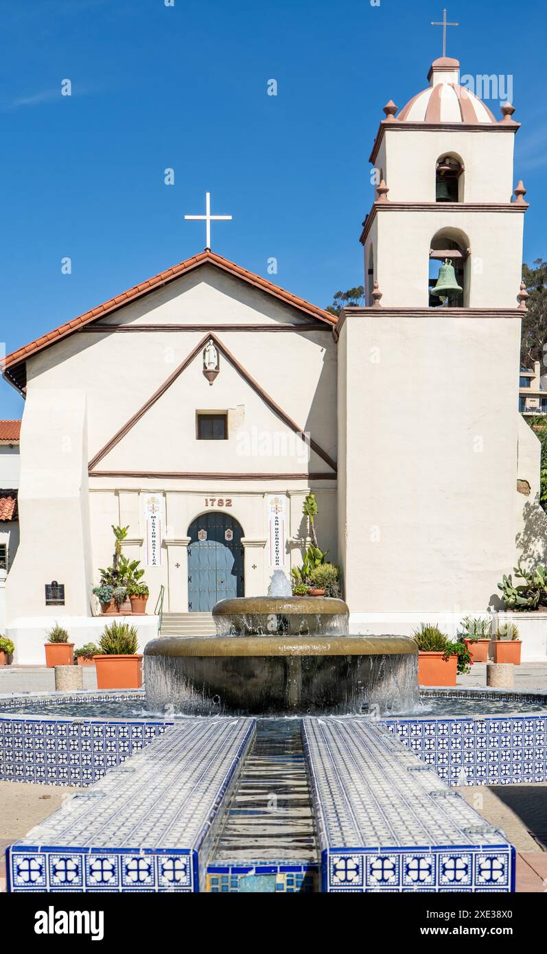 California Mission Basilica san buenaventura à Ventura, CA. Banque D'Images