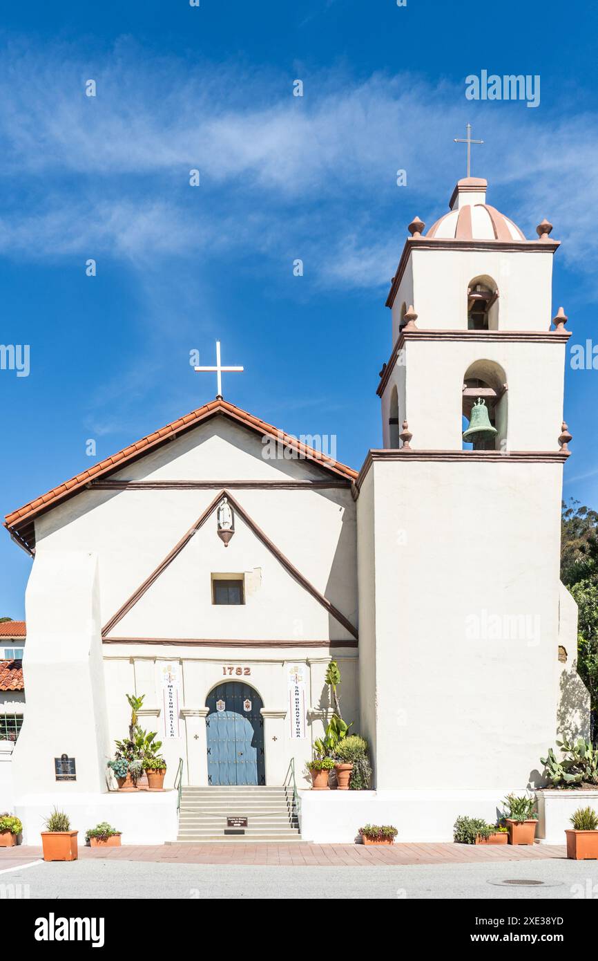 Historique California Mission Basilica san buenaventura à Ventura, CA. Plan vertical Banque D'Images