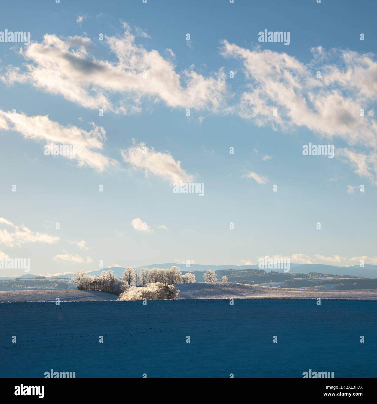 Paysage d'hiver dans les collines de la basse-autriche Banque D'Images