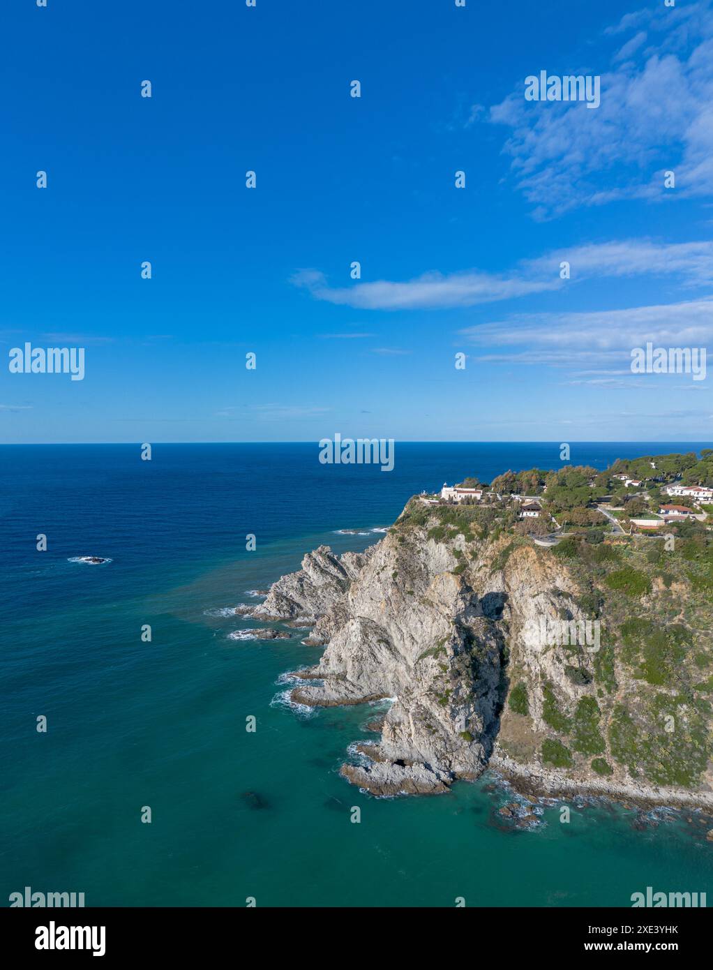 Drone vue paysage de Capo Vaticano en Calabre Banque D'Images