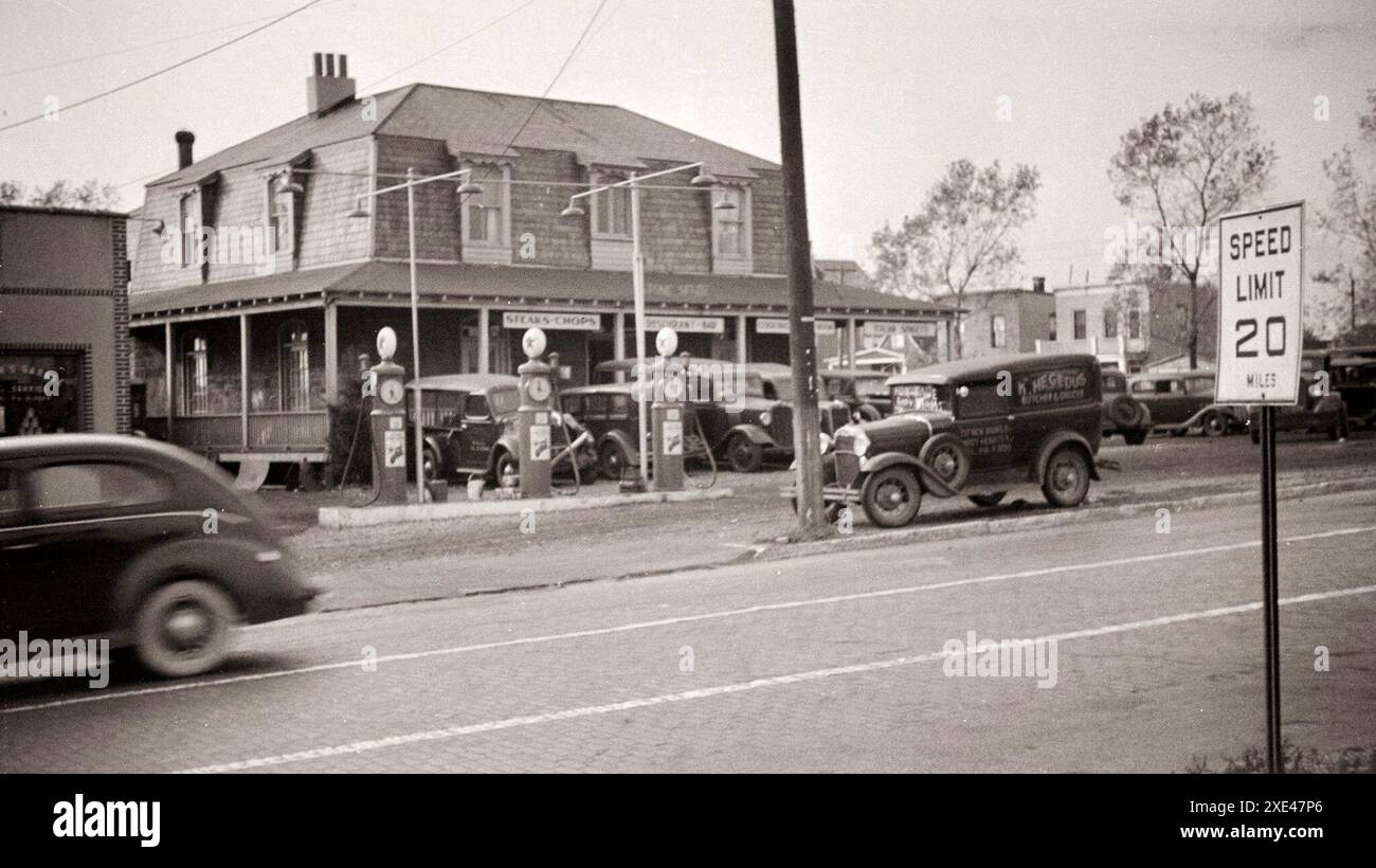 La maison George Inness à Perth Amboy, New Jersey. Maison de l'artiste George Inness dans les années 1850 et 1860, vers les années 1930 Banque D'Images