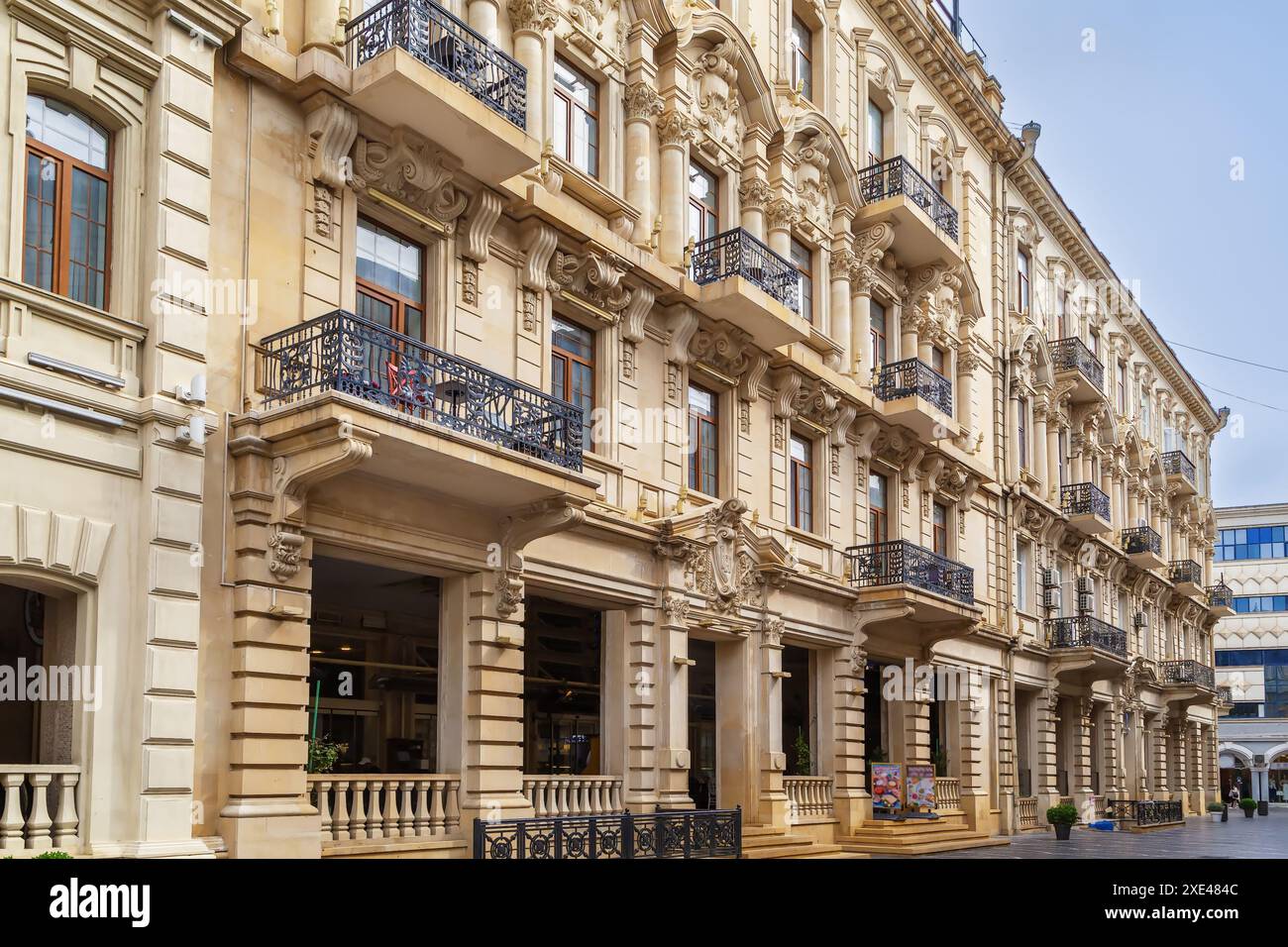 Rue de Bakou, Azerbaïdjan Banque D'Images