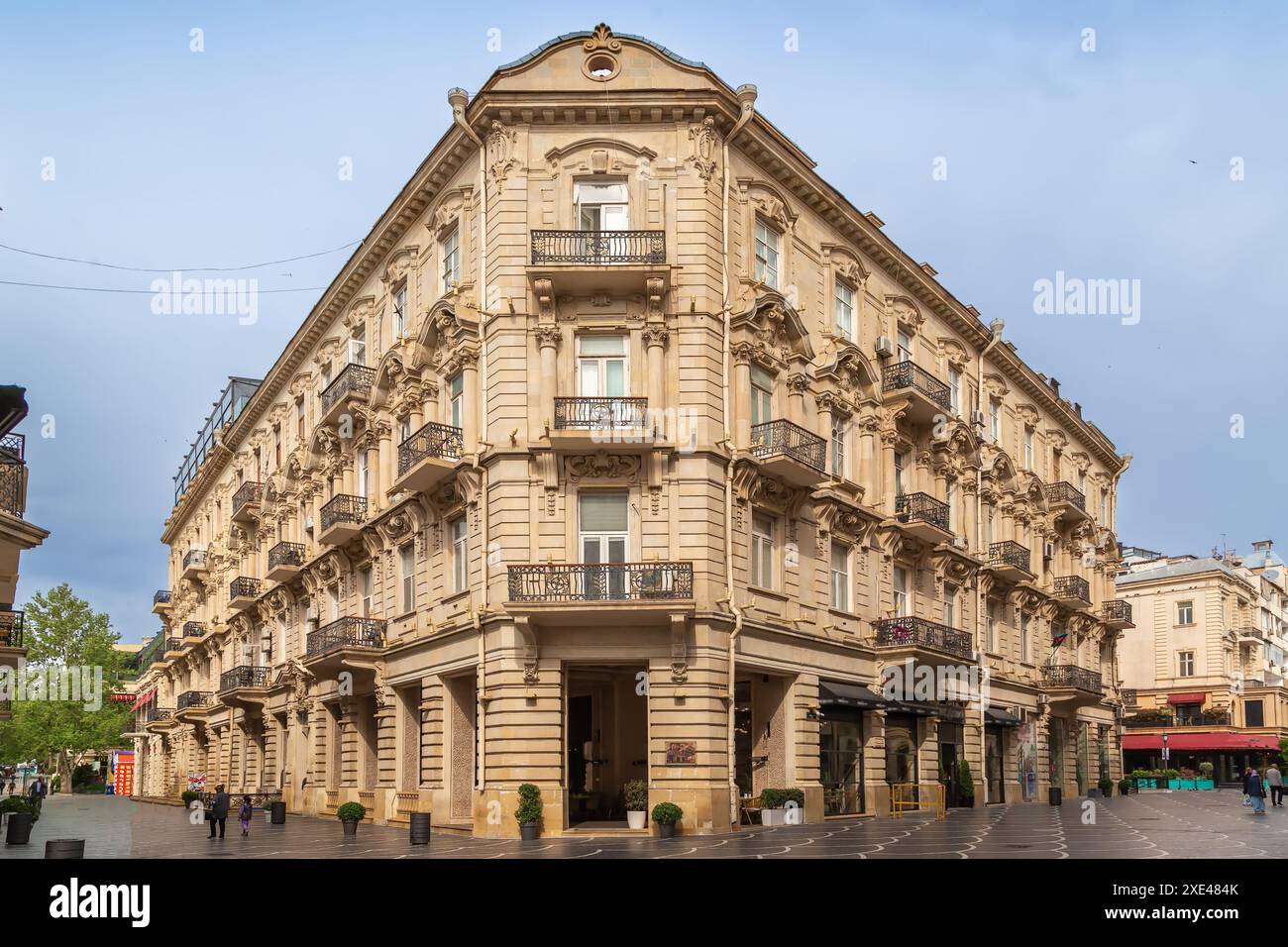Rue de Bakou, Azerbaïdjan Banque D'Images