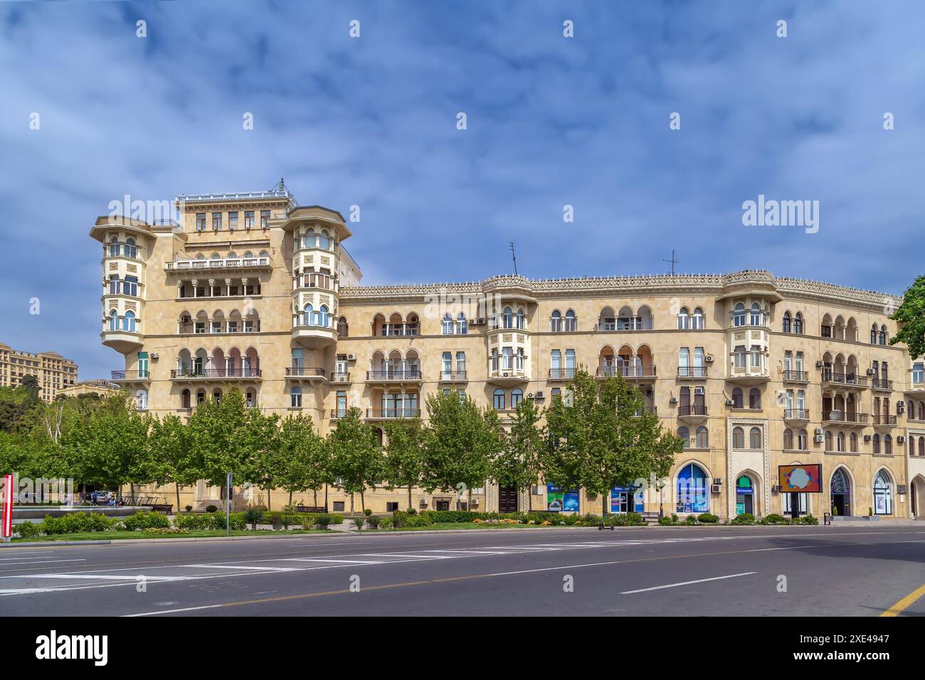 Rue de Bakou, Azerbaïdjan Banque D'Images