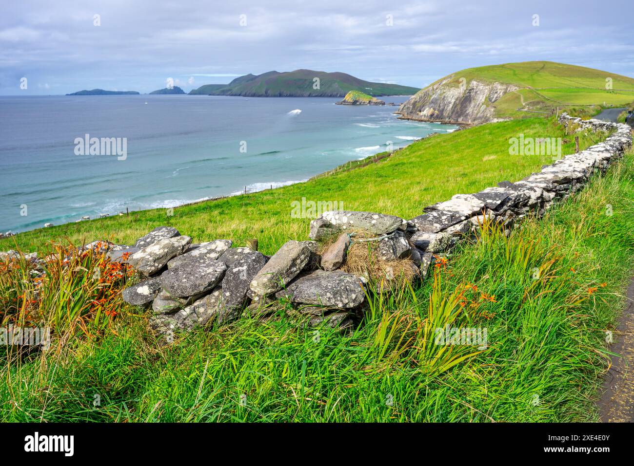Coumeenoole Beach et Blasket Islands Banque D'Images