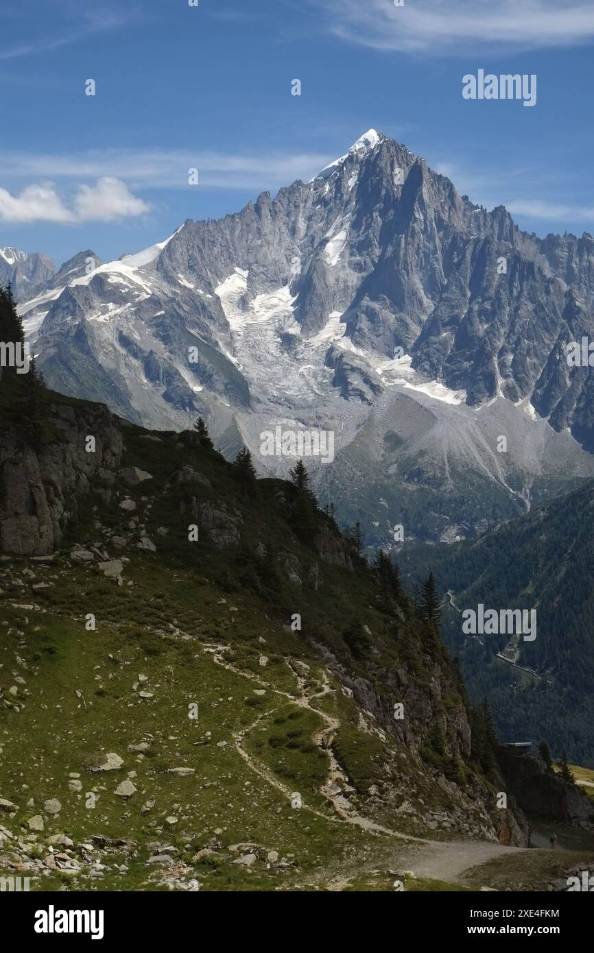 Aiguille verte, haute montagne Banque D'Images