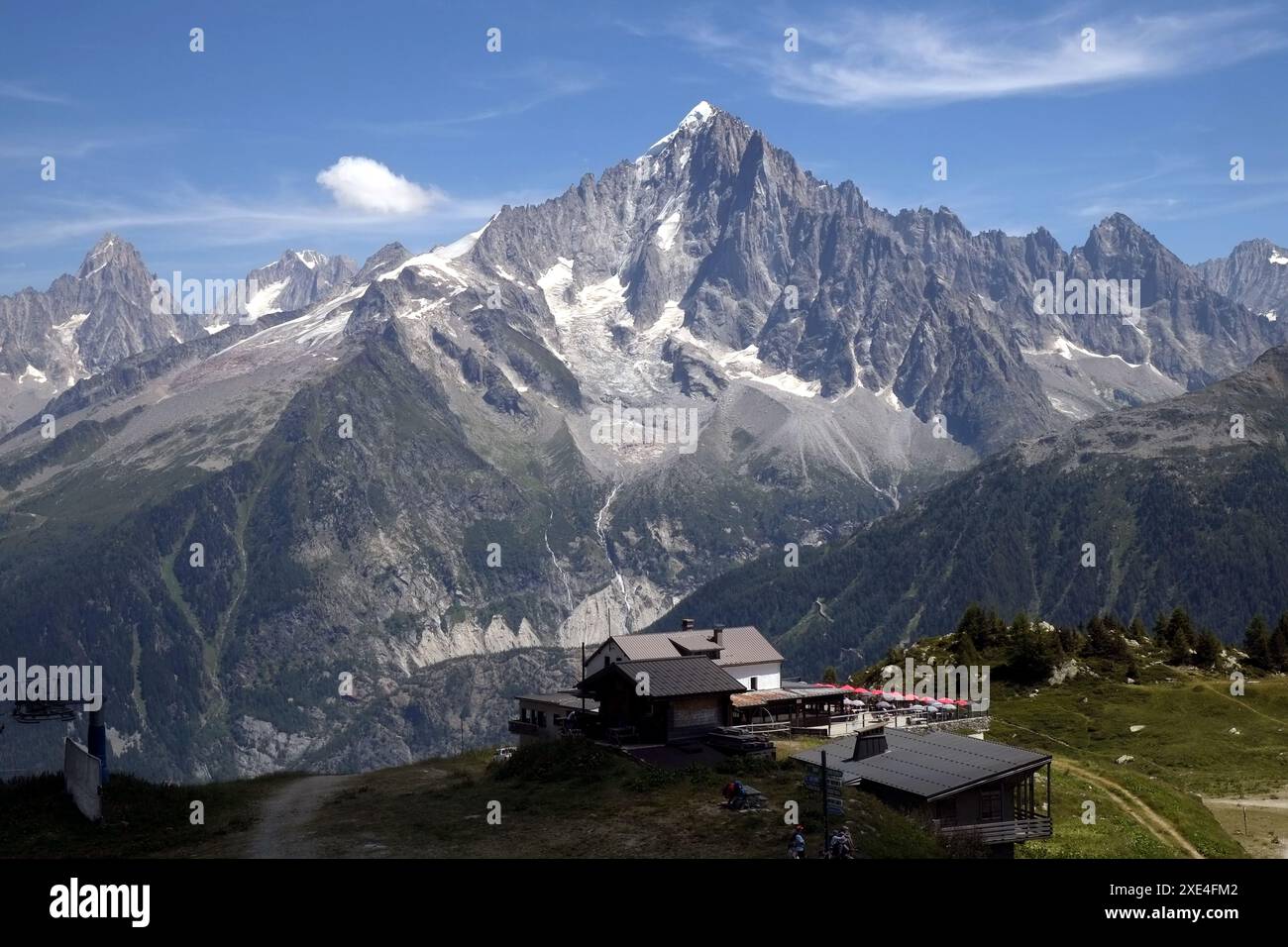 Aiguille verte, haute montagne Banque D'Images