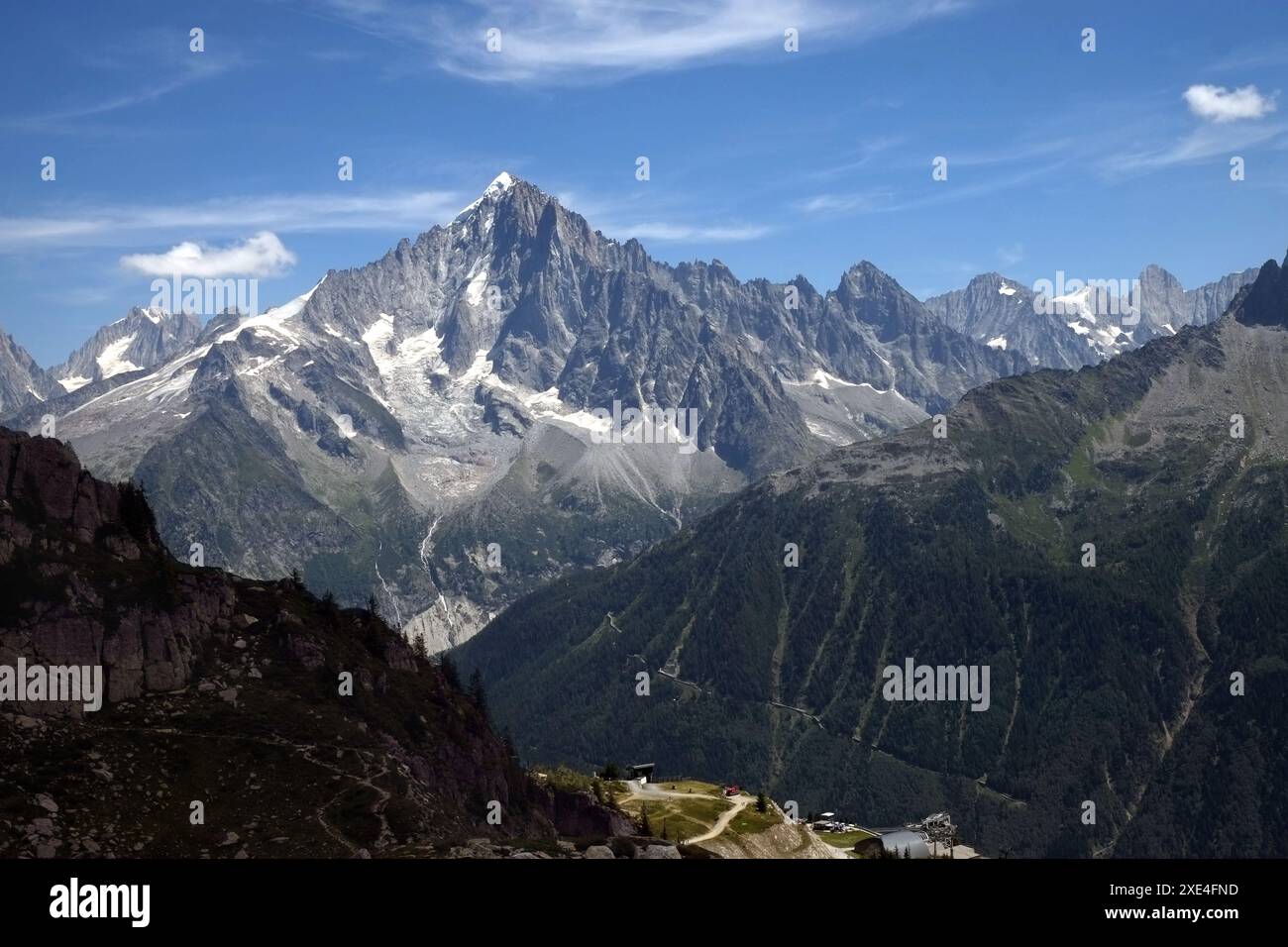 Aiguille verte, haute montagne Banque D'Images