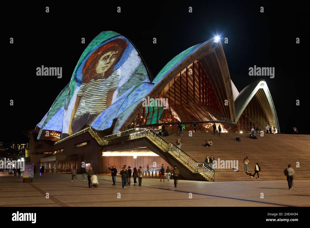 Images projetées sur l'emblématique Opéra de Sydney lors du festival annuel « Vivid Sydney ». Sydney, Australie Banque D'Images