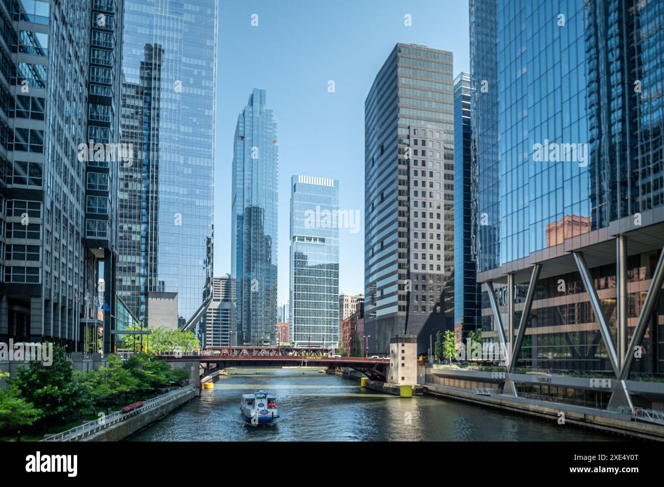 Ville de chicago skyline et scènes de rue Banque D'Images