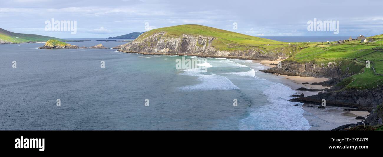 Coumeenoole Beach et Blasket Islands Banque D'Images