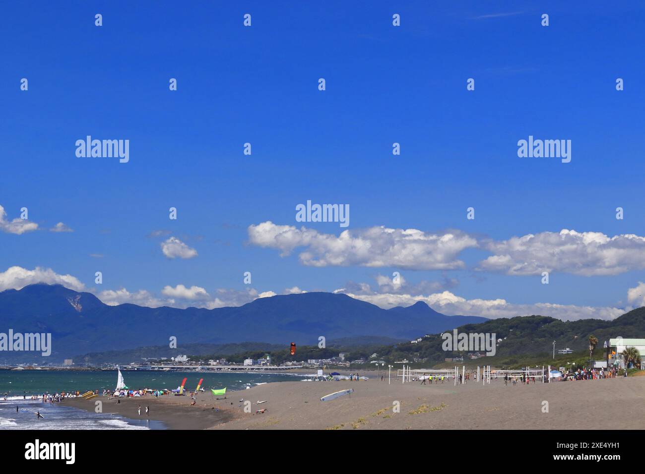 Plage de Hiratsuka en été, préfecture de Kanagawa Banque D'Images