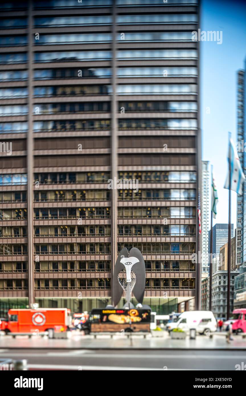 Ville de chicago skyline et scènes de rue Banque D'Images