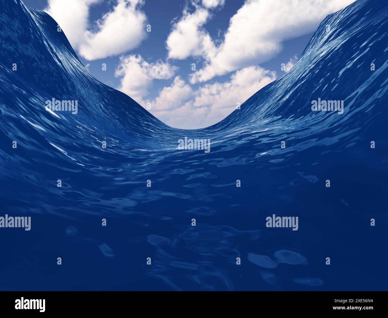 Grandes vagues ondulantes Banque D'Images