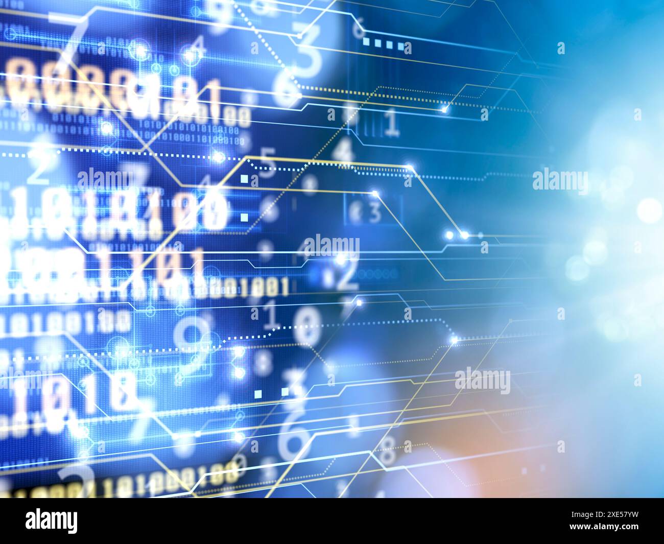 Arrière-plan avec circuits Banque D'Images