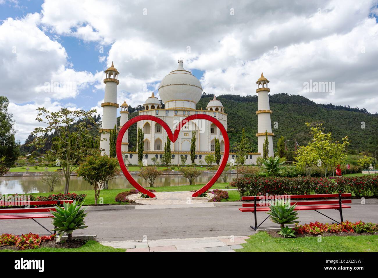 Réplique du Taj Mahal, Bioparque Wakata, municipalité de Tocancipa de la région métropolitaine de Bogota, Colombie. Banque D'Images