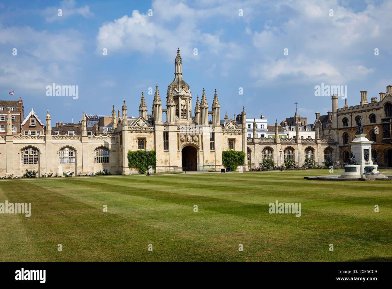 Gatehouse contenant la loge des porteurs pour King's College. Université de Cambridge. Royaume-Uni Banque D'Images