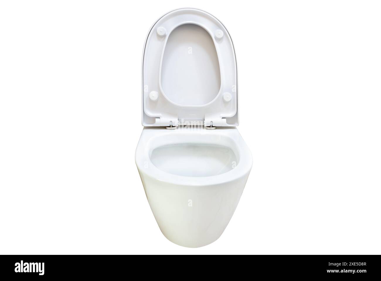 Toilettes blanches ouvertes à chasse d'eau Banque D'Images Toilettes blanches ouvertes à chasse d'eau Banque D'Images