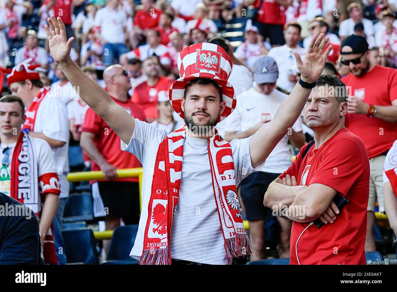 Dortmund, Allemagne. 25 juin 2024. Dortmund, Allemagne, 25 juin 2024 : fan de la Pologne lors du match UEFA EURO 2024 Allemagne du Groupe C opposant la France et la Pologne au BVB Stadion Dortmund à Dortmund, Allemagne. (Daniela Porcelli/SPP) crédit : SPP Sport Press photo. /Alamy Live News Banque D'Images