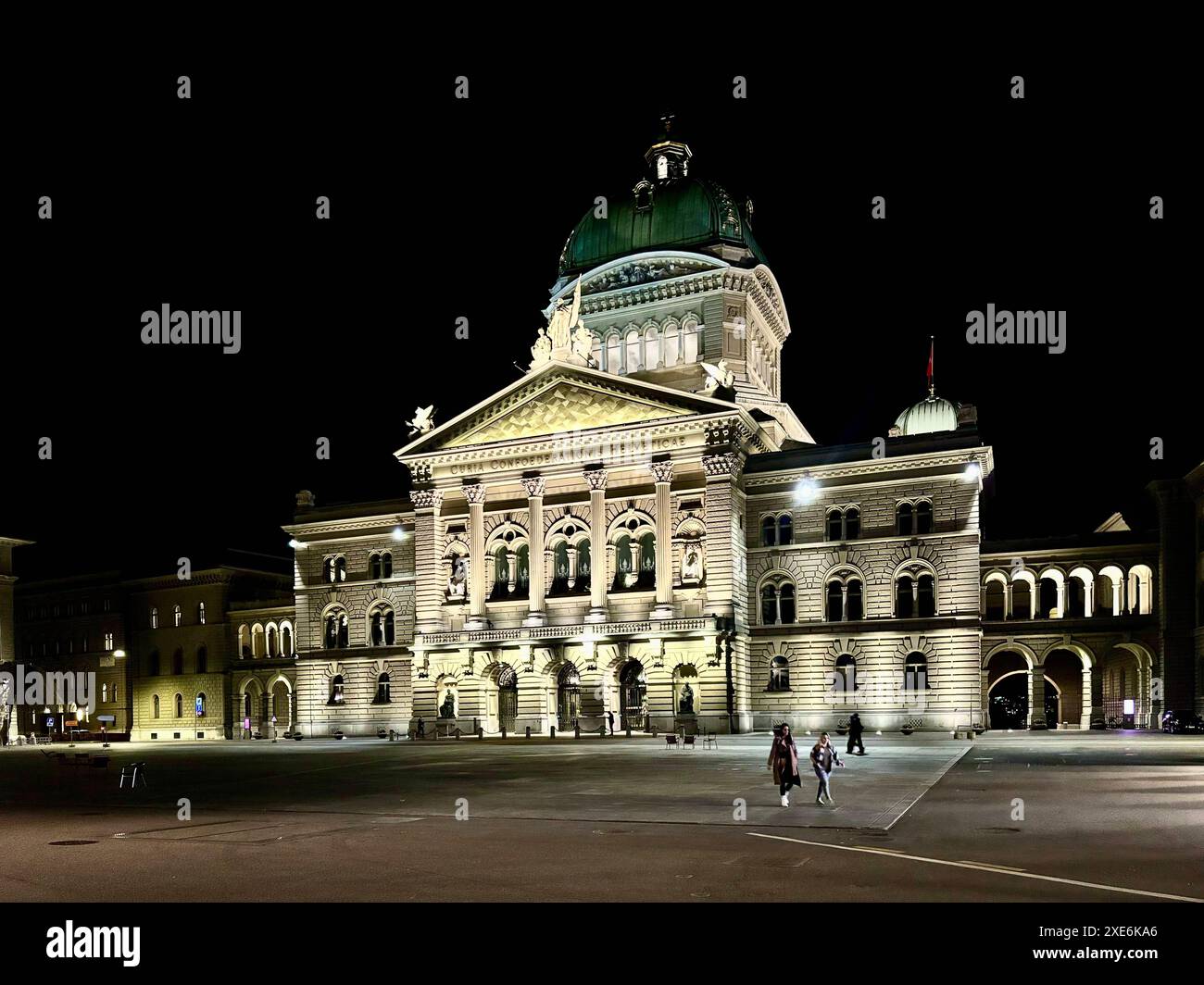 Le Palais fédéral de Suisse, bâtiment abritant l'Assemblée législative fédérale suisse et l'exécutif du Conseil fédéral et siège du gouverneur Banque D'Images