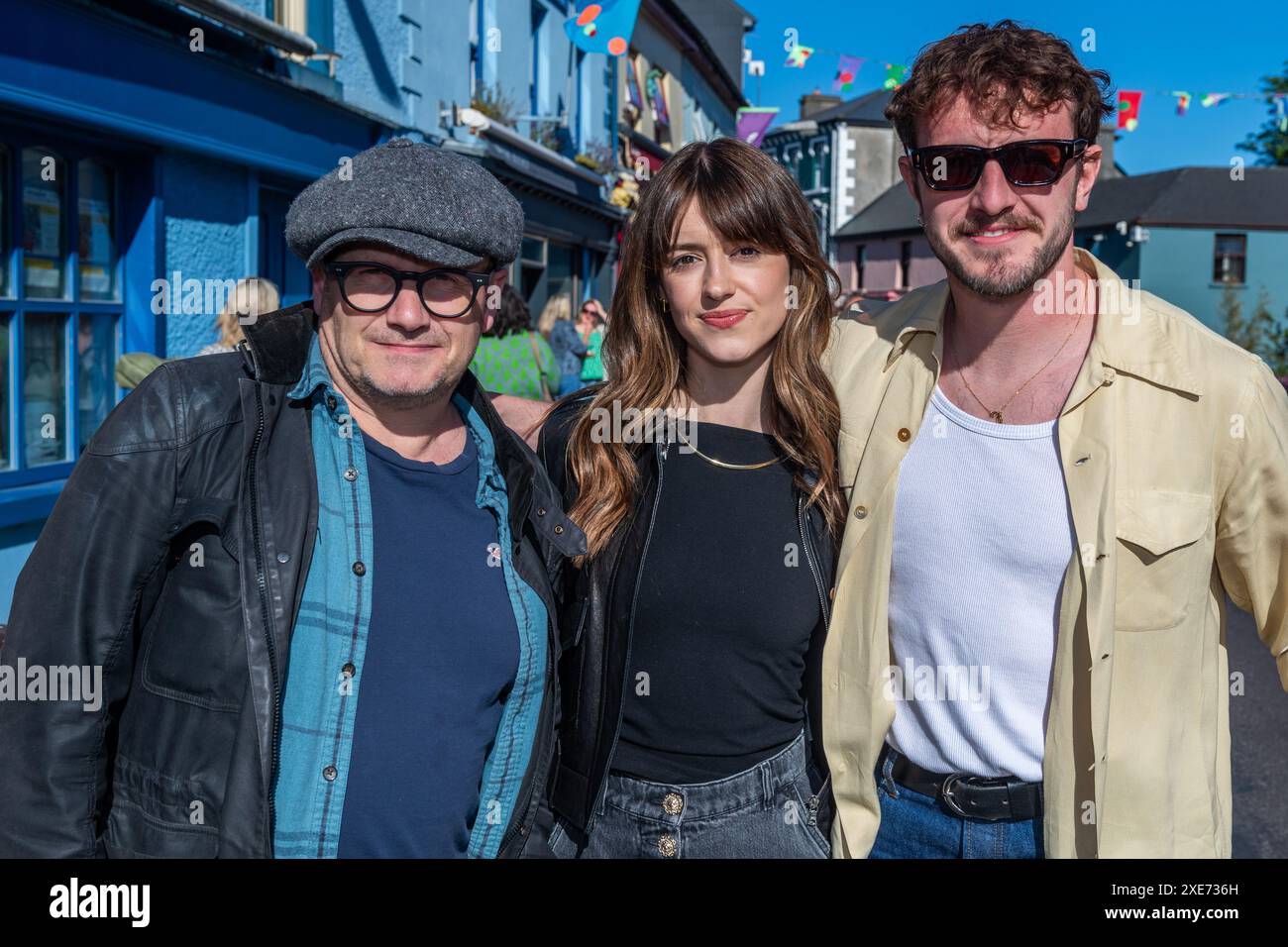 Lenny Abrahamson, Daisy Edgar-Jones et Paul Mescal à Schull, West Cork, Irlande pour le Fastnet film Festival 2024. Banque D'Images